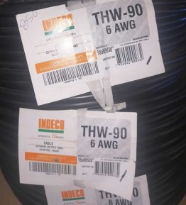Rollo de cable THW 90 6 AWG