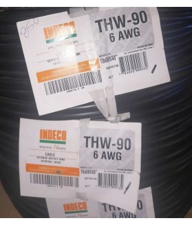 Rollo de cable THW 90 6 AWG